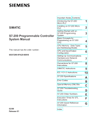 S7 200 Programmable Controller System Manual