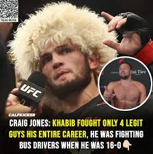 Craig Jones claims Khabib Nurmagomedov only faced four legitimate opponents  during his entire career. >> Link 👇