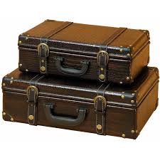 Breakwater Bay Cheney 2 Piece Decorative Trunk Set Reviews Wayfair Decorative Boxes Leather Box Decmode