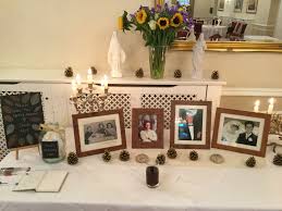Memory Table For A Funeral Reception Funeral Reception Funeral Guest Book Funeral Memorial