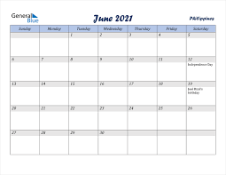 5 min read by ecomparemo on august 3, 2020. Philippines June 2021 Calendar With Holidays