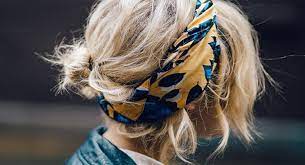 Comment mettre porter et nouer foulard sur les cheveux courts mi longs. Foulard 60 Coiffures Faciles