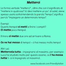 Metterci Aprender Italiano Idioma Italiano Estudiar Italiano