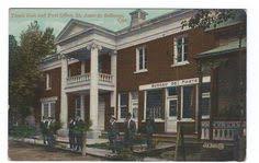 Town Hall Post Office St Anne De Bellevue Quebec Canada Vintage Postcard Bellevue House Styles Mansions