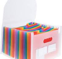 Uquelic Expanding File Folder 26 Pockets - Upgraded Durable Buckle With