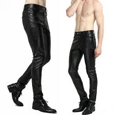 Maybe you would like to learn more about one of these? Herren Lederimitat Hose Wet Look Motorrad Biker Hose Slim Fit Jeans Schwarz Ebay