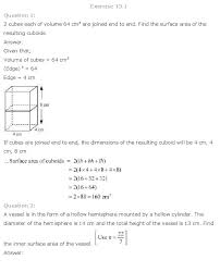 Ncert Solutions For Class 10th Maths Chapter 13 Surface Areas And Volumes National Council Of Educational Research And Training Nce Math Chapter 13 Surface