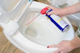 Si du ciment ou tout autre résidu s'est collé à la cuvette des wc, tapissez la. Elle Vaporise Du Wd 40 Dans La Cuvette Des Toilettes Et 1 Minute Plus Tard C Est Mission Accomplie Nettoyage De La Cuvette Des Toilettes Detartrer Toilette Comment Nettoyer