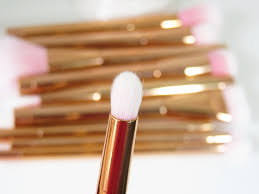 rose gold makeup brushes set