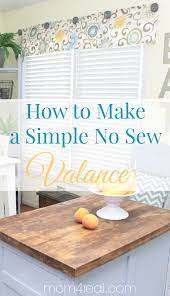 A 10 minute diy window valance created with a table runner. Easy No Sew Valance 4 More No Sew Projects Mom 4 Real