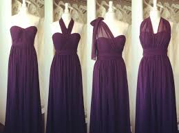 4 Styles In 1 Dress Convertible Empire Waist Bridesmaid Dresses Deep Purple Chiffon Evening Dresses Purple Bridesmaid Dresses Eggplant Bridesmaid Dresses Chiffon Evening Dresses