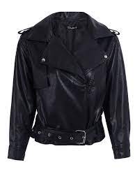Simplee Women S Casual Loose 3 4 Sleeve Oversized Faux Leather Pu Jacket Coat Black C91869gq4or Coa Faux Leather Coat Pu Leather Jacket Casual Outerwear