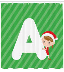 Emoticons letter emoticon letter emoji letter letter f. Christmas Alphabet Shower Curtain Holiday Themed Illustration Of A Santa Girl Hugging Letter A Fabric Bathroom Set With Hooks Green Dark Coral White By Ambesonne Walmart Com Walmart Com