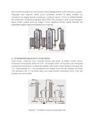 Proses ini adalah kebalikan dari kondensasi. Aplikasi Proses Evaporasi Pada Beberapa Alat Pengolahan