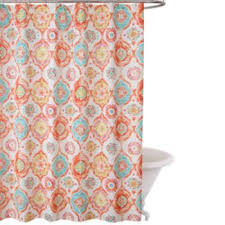 Fiesta Ava Fabric Shower Curtain Fabric Shower Curtains Shower Curtain Gray Shower Curtains
