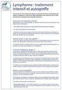 Le lymphome folliculaire (lf) est le lymphome indolent le plus commun et le deuxième lymphome non le traitement à haute dose (thd) suivi d'une autogreffe de cellules souches (agcs) est une. La Greffe De Moelle Osseuse Pour Soigner Un Lymphome France Lymphome Espoir
