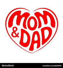 Mom and Dad Heart Logo – Royalty-Free Vector | VectorStock