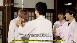 May be tae's first kiss is with hobi. Episode 4 Gif Find Share On Giphy Bts Kiss Bts Bangtan Boy Bts Boys