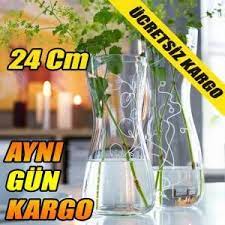 Ikea Blomster Dekoratif Cam Vazo Cok Sik Vazolar Saksi Dekor