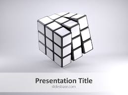 A friendlier rubik's cube for a better world. White Rubik S Cube Powerpoint Template Slidesbase