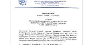 Try the suggestions below or type a new query above. Kementan Buka 518 Formasi Untuk Cpns 2019 Ini Persyaratannya