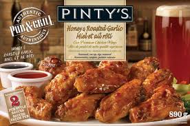 I buy the big bag of costco frozen chicken wings and then thaw out a dozen at a time when we want to have wings. Pinty S Pub Grill Pinty S Pub And Grill Honey And Roasted Garlic Chicken Wings Walmart Canada