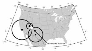 Find the epicenter of the earthquake on the map (map of southwestern united states). Earthquakes Living Lab Finding Epicenters Measuring Magnitudes Activity Teachengineering