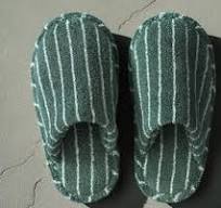 Pinstripe Cotton Terry Slippers – Soft, Breathable & Non-Slip, Perfect for  Home, Spa, or Couples. Comfortable Everyday Wear gift for her