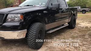 2006 f150 on 35s how does it fit how to fit 35x12 50 with only a leveling kit 04 08 f150 pro comp