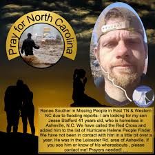 Please keep sharing 🙏 Missing since Hurricane Helene.