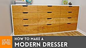 Drawer handles feature an elegant nickel finish. How To Make A Modern Dresser Woodworking I Like To Make Stuff Youtube