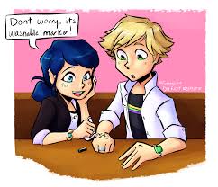 This miraculous ladybug fan art might contain anime, comic book, manga, and cartoon. Lizzie S Art Blog Au Where Marinette And Adrien Actually Sat Next To