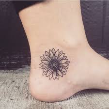 Sunflower Tattoo On Foot Tattoos Sunflower Tattoos Sunflower Tattoo