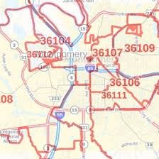 Montgomery Al Zip Code Map