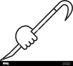 Hand Holding Crowbar Linear Icon Thin Line Illustration Wrecking Bar Prybar Contour Symbol Vector Isolated Outline Drawing Stock Vector Image Art Alamy