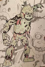 Five nights at freddy coloring book: Scrap Trap In The Fnaf Coloring Book Fivenightsatfreddys