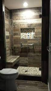 Kennewick Wa Bathroom Remodel Custom Walk In Shower With Wood Plank Look Tile Walls And Natu Budget Bathroom Remodel Small Bathroom Remodel Bathrooms Remodel