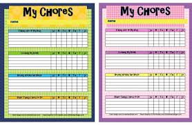 Simple Chore Chart Template All Document Resume