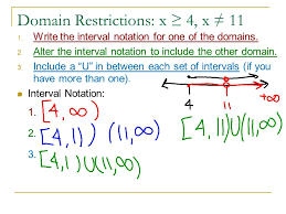 The interval's endpoint(s) are given, and a parenthesis or bracket is used to indicate whether each endpoint is included in the interval. Domain And Interval Notation Ppt Video Online Download
