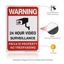 Sheenwang 2 Pack Private Property No Trespassing Sign Video Surveillance Signs Outdoor Uv Printed 040 Mil Rust Free Aluminum 10 X 7 In Security Camera Sign For Home Business Driveway Alert Cctv