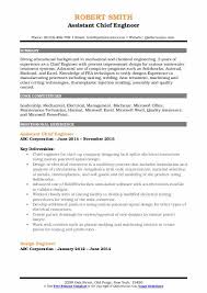 chief engineer resume samples qwikresume