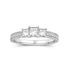 Princess cut diamond cluster engagement ring. 1 Ct T W Diamond 14k White Gold Princess Cut Diamond Ring Color White Gold Jcpenney