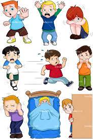 Scared Boys Cartoon Vector Clipart Friendlystock Person Cartoon Cartoons Vector Hands In The Air