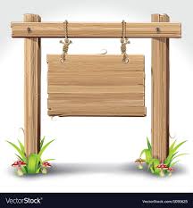 Wood Sign Board Hanging With Rope On A Grass And Mushrooms Download A Free Preview Or High Quality Adob Wood Signs Colorful Borders Design Frame Border Design