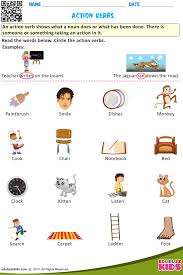 Action Verbs Action Verbs Action Verbs Worksheet Verb Worksheets