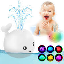 Amazon Com Zhenduo Baby Bath Toys Whale Induction Squirt Toy Led Light Up Bath Toys Bathtub Shower Toys For Baby Toddlers Pool Fountain Toy Automatic Induction Sprinkler Bath Toy White Toys Games