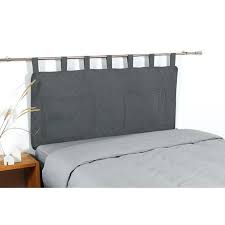 cote deco tete de lit matelassee microfibre lavee moji 140x65 cm gris anthracite deco tete de lit idee deco tete de lit tete de lit matelassee