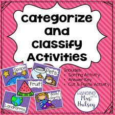 Plan the fun with the free kids activities planner! Classify And Categorize Worksheets Teaching Resources Tpt
