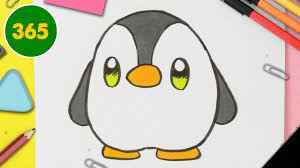 Comment dessiner un PINGOUIN KAWAII - Comment dessiner des animaux facile -  YouTube