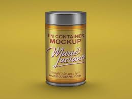 Tin Container Psd Mockup Tin Containers Mockup Tin